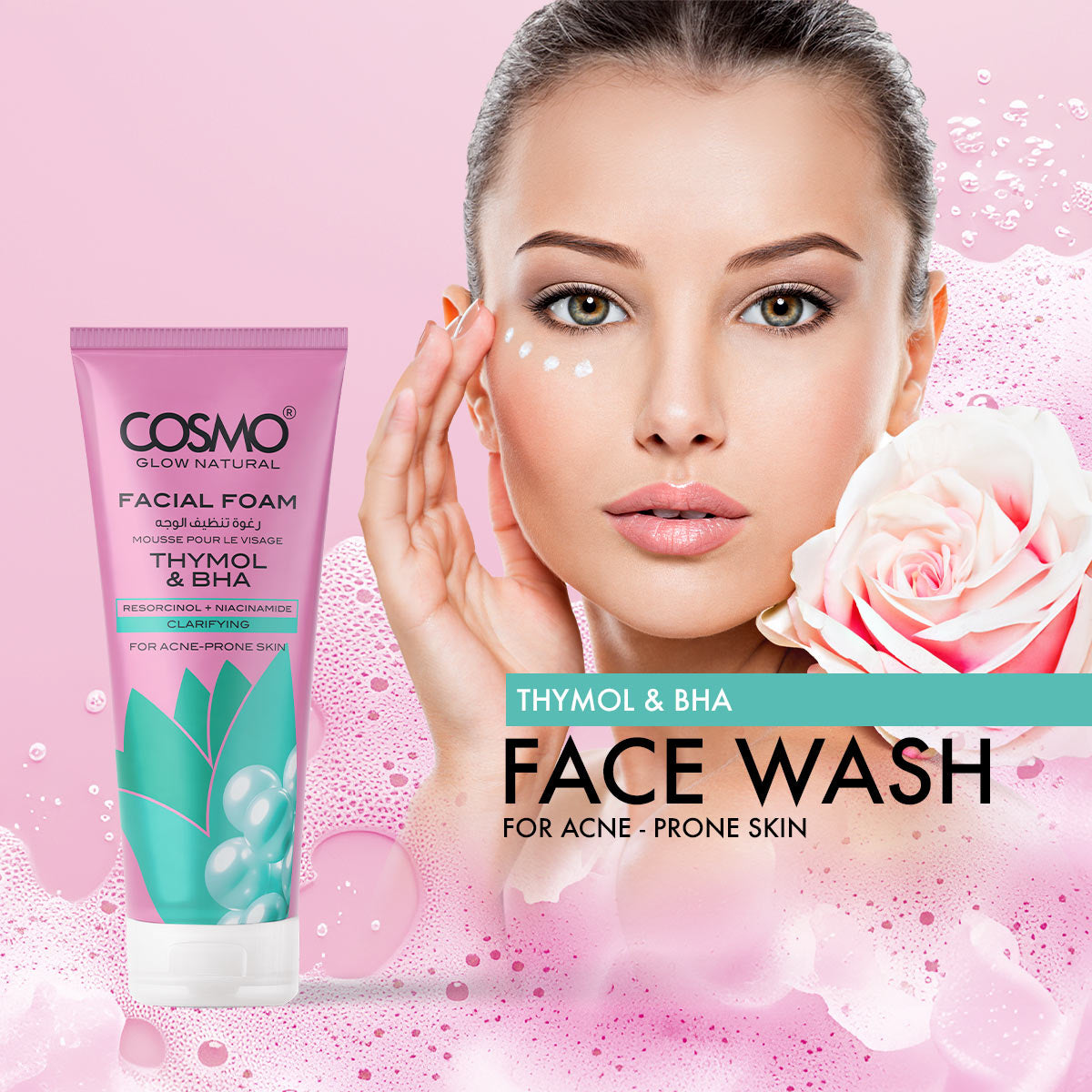 Thymol & BHA Facial Foam